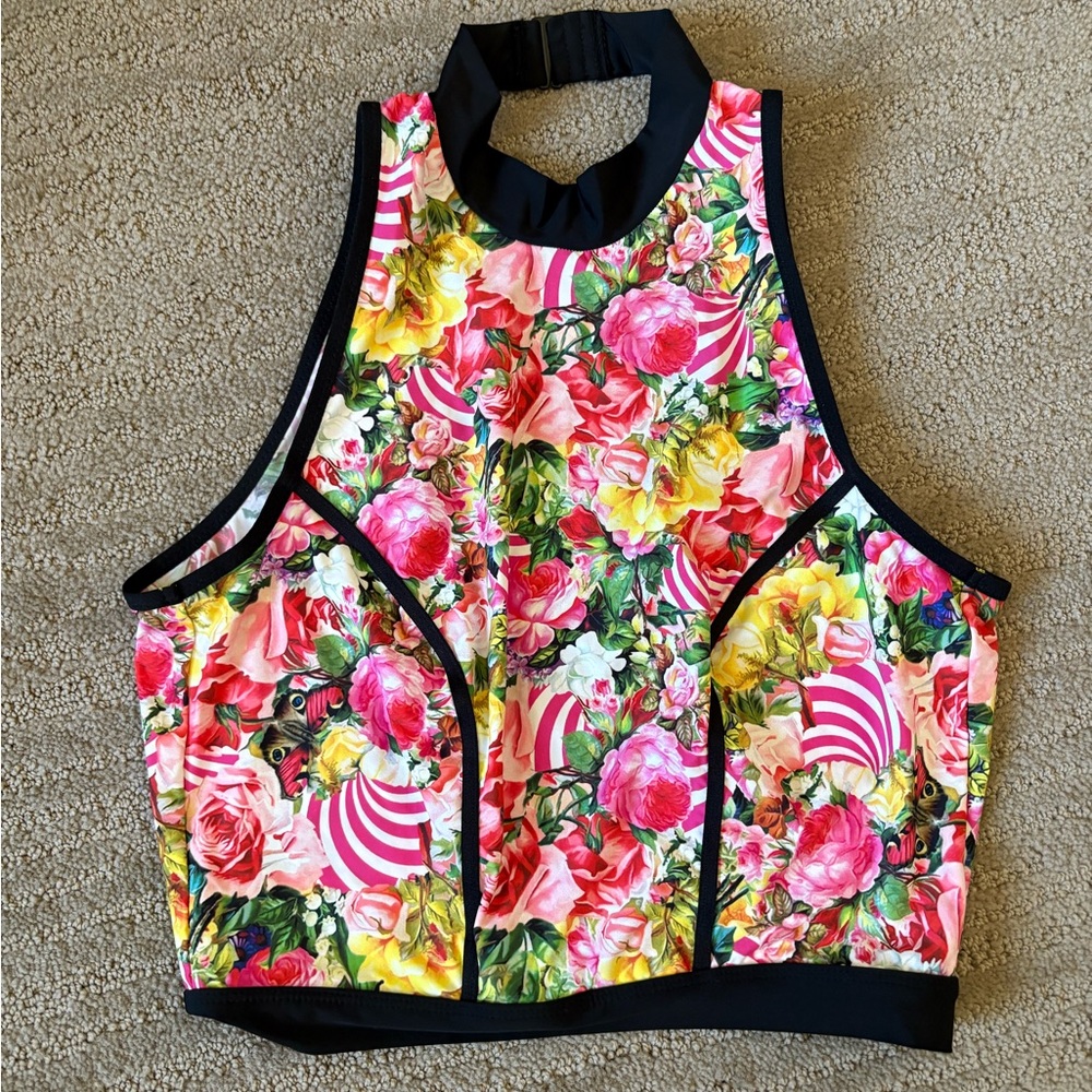 MARY KATRANTZOU x VS Floral Multicolor Crop Top